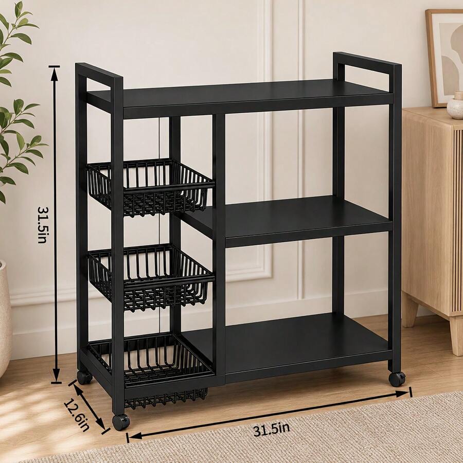 Home Edit Bathroom Storage - 1 étagère mobile pour le rangement,