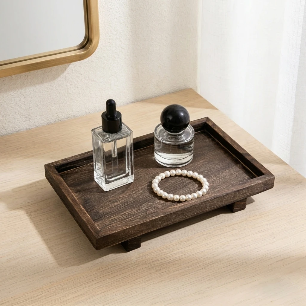 Plateau de rangement en bois r - Home Edit Bathroom Storage avis et prix