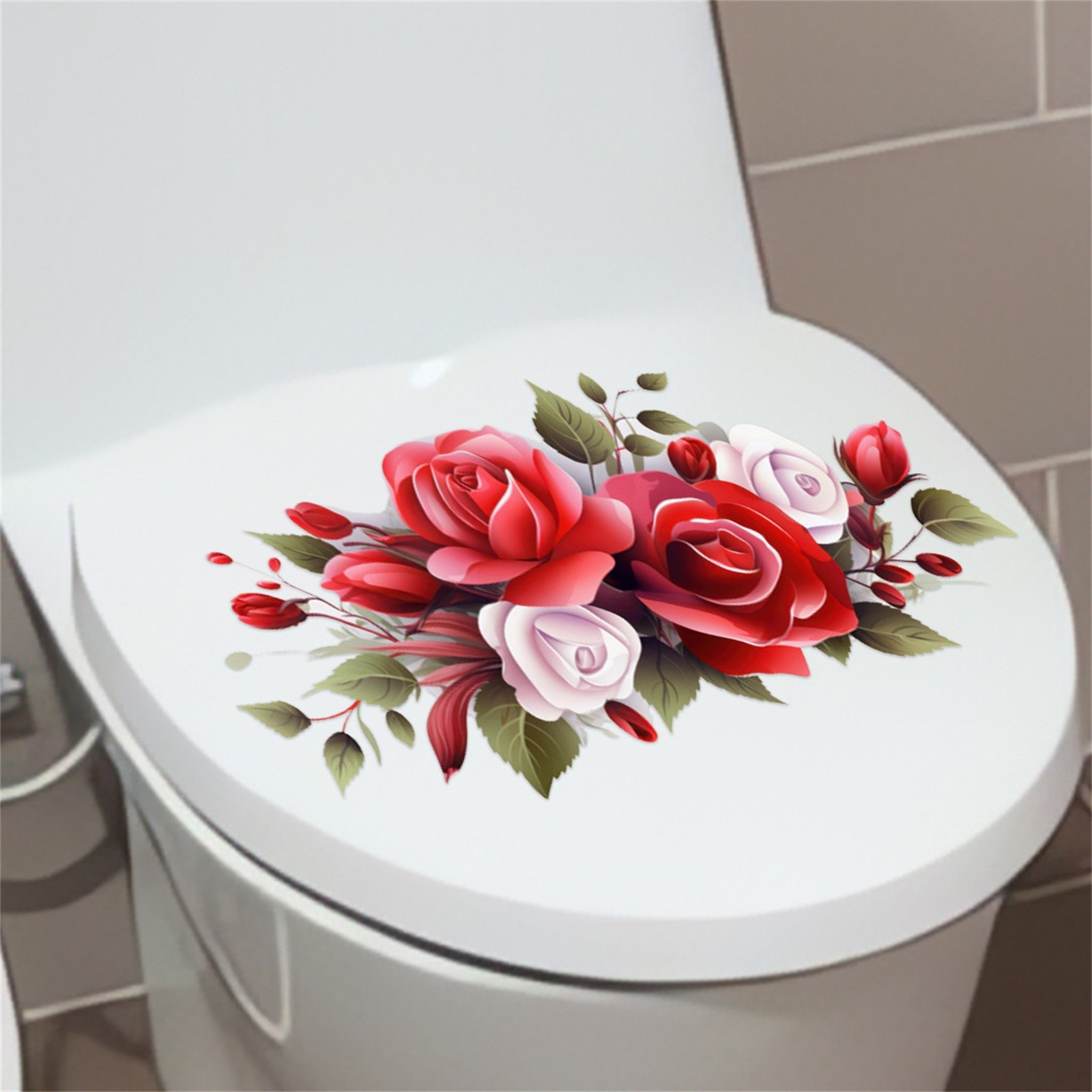 Autocollant mural rose rouge p - Home Bathroom Trends avis et prix